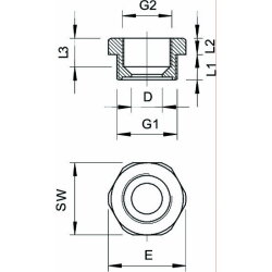 OBO Reduktion 107 R M50-25 PA lichtgrau