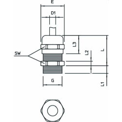 OBO Messing-Kabelverschraubung V-TEC PG21