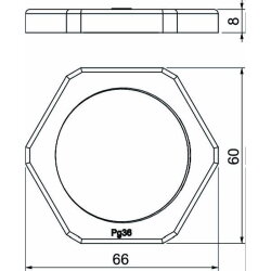 OBO Gegenmutter 116 PG36 lichtgrau