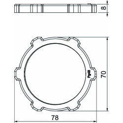 OBO Gegenmutter 116 PG48 lichtgrau