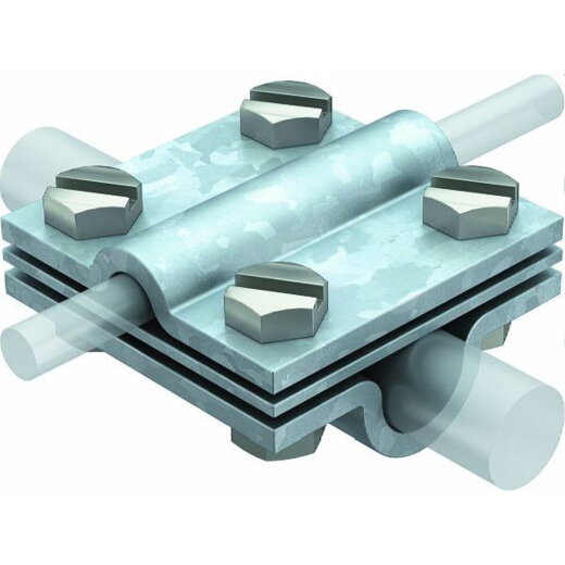 OBO Kreuzverbinder m.Zwischenplatte 252/DIN 8-10xRd16 tvz