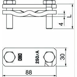 OBO Diagonalklemme 250 A-FT