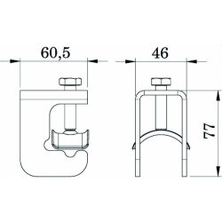 OBO VARIO-Erdklemme mit Druckwanne 1814 FT D37 tvz. f. Armierung 16-37mm