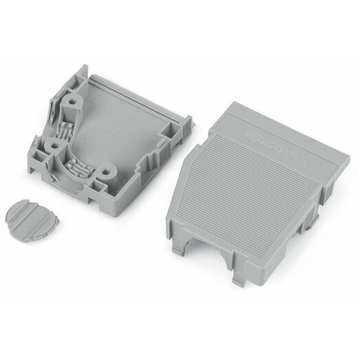 WAGO Zugentlastungsgehäuse für Feder- und Stiftleisten 2-teilig grau 232-665
