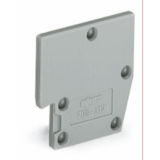 WAGO B-Distanzplatte anreihbar zum Anrasten an B-Prüfsteckermodule 709-310 und B-Blindmodule 709-311 grau 709-312