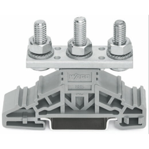 WAGO Bolzenklemme seitliche Beschriftungsaufnahmen für Tragschiene 35 x 15 und 35 x 7,5 grau 885-306