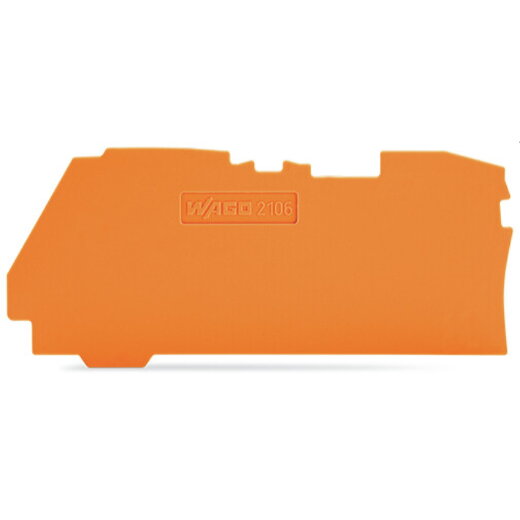WAGO Abschluss- und Zwischenplatte 1 mm dick orange 2106-1292