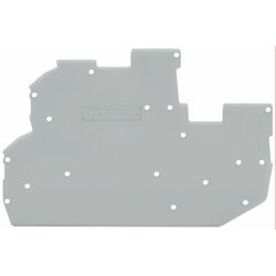 WAGO Abschluss- und Zwischenplatte 1 mm dick grau 2022-2291