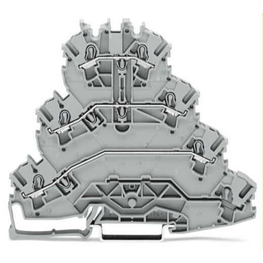 WAGO Vierstock-Reihenklemme Motoranschluss-Reihenklemme L1 - L2 - L3 grau 2002-4101