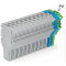 WAGO 1-Leiter-Federleiste Push-in CAGE CLAMP® 4 mm? grau/blau/grün-gelb 2022-115/000-038