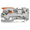 WAGO 2-Leiter-Durchgangsklemme mit Hebel und Push-in CAGE CLAMP® 6 mm? grau 2106-1201