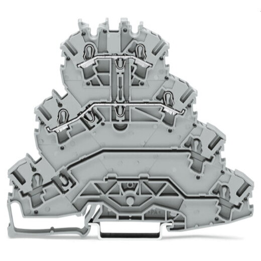 WAGO Vierstock-Reihenklemme Motoranschluss-Reihenklemme L1 - L2 grau 2002-4141