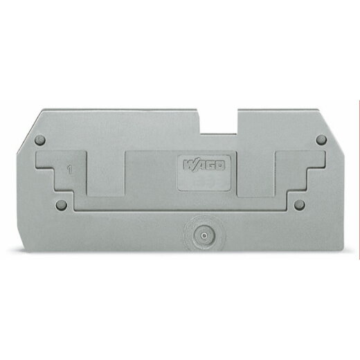 WAGO Reduzierabdeckplatte 1 mm dick in Verbindung mit 2-Leiter-Klemmen 284-901 grau 284-357