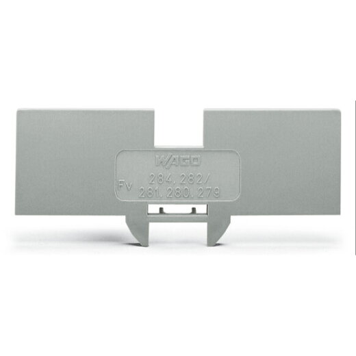 WAGO Reduzierabdeckplatte 1 mm dick in Verbindung mit 4-Leiter-Klemmen 280-633 grau 284-335