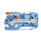 WAGO 2-Leiter-Durchgangsklemme mit Hebel und Push-in CAGE CLAMP® 6 mm? blau 2106-1204