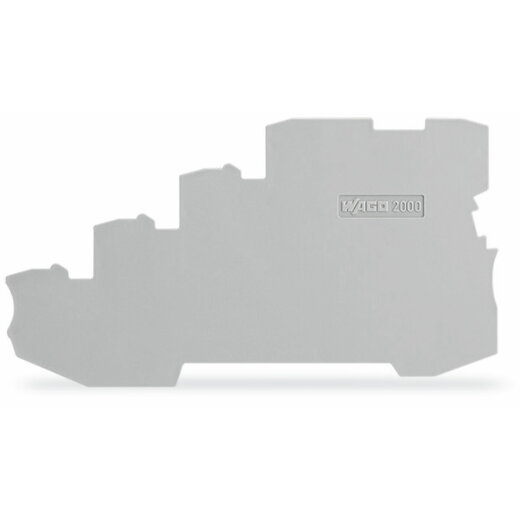 WAGO Abschluss- und Zwischenplatte 1 mm dick für 4-Leiter-Klemmen grau 2000-5491