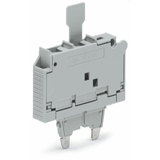 WAGO Sicherungsstecker mit Lasche für G-Sicherungseinsatz ?" x 1?" grau 2006-931