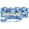 WAGO 3-Leiter-Durchgangsklemme mit Drücker 6 mm? blau 2206-1304
