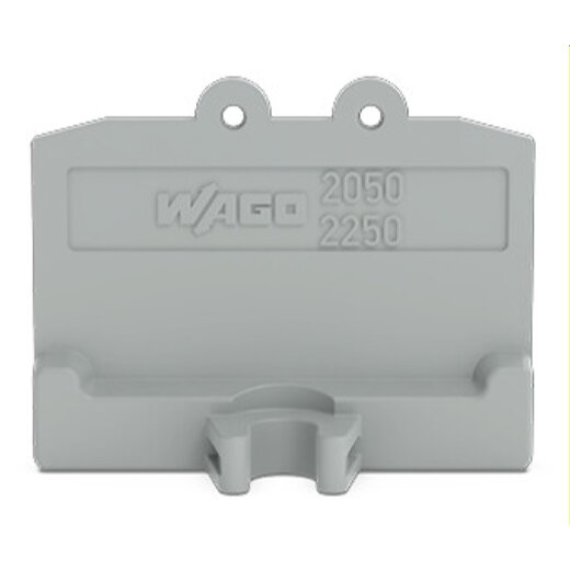 WAGO Abschlussplatte mit Befestigungsflansch 1,3 mm dick grau 2050-381