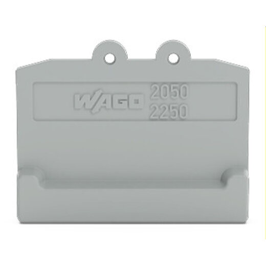WAGO Abschlussplatte für Klemmen mit Rastfuß 3,4 mm dick grau 2050-391