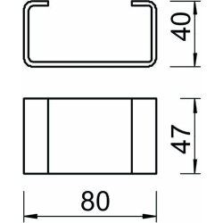 OBO Distanzstück DSK47F 80x47x40