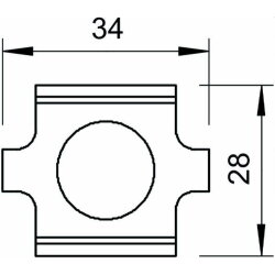 OBO Stossstellenverbinder GSV 34 VA4401 für Gitterrinne