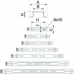 OBO Distanzbügel DBL 50 400 FS B400mm