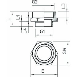 OBO Messing-Adapter 165 ADA PG16-M20