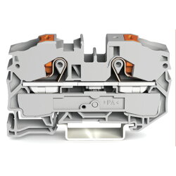 WAGO Durchgangsklemme 2Leiter Drücker 16qmm grau