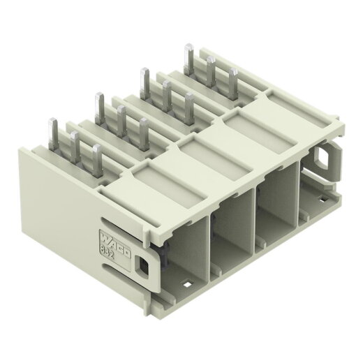WAGO THT-Stiftleiste Lötstift 1,2 x 1,2 mm abgewinkelt lichtgrau 832-3644