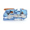 WAGO 2-Leiter-Durchgangsklemme mit Hebel und Drücker 16 mm? blau 2116-5204
