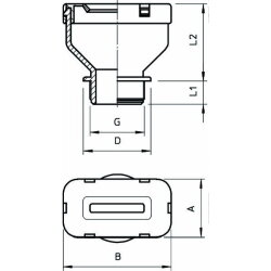 OBO Flachkabelverschraubung 106 FL M32 14 40 steingrau
