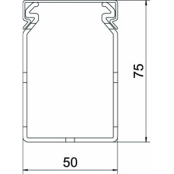 OBO Verdrahtungskanal LKVH N 75050 75x50 lichtgrau