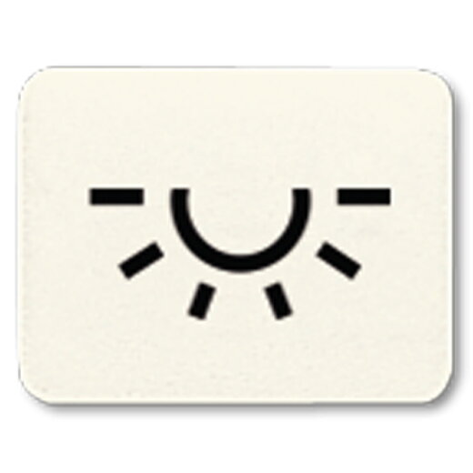 Jung Kalotte mit Symbol, lichtundurchlässig, weiß, Symbol Licht 33L