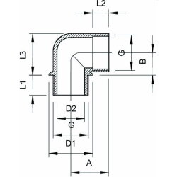 OBO Winkelstutzen 107 W PG 9 PA