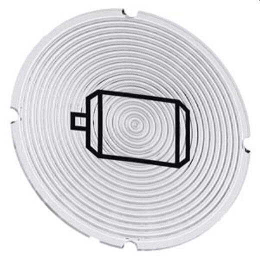 Siemens Einlegeschild rund milchig Symbol Elektromotor 3SU1900-0AB71-0RA0