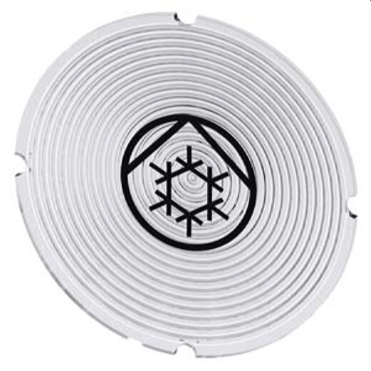 Siemens Einlegeschild rund milchig Symbol Kühlmittelpumpe 3SU1900-0AB71-0RE0