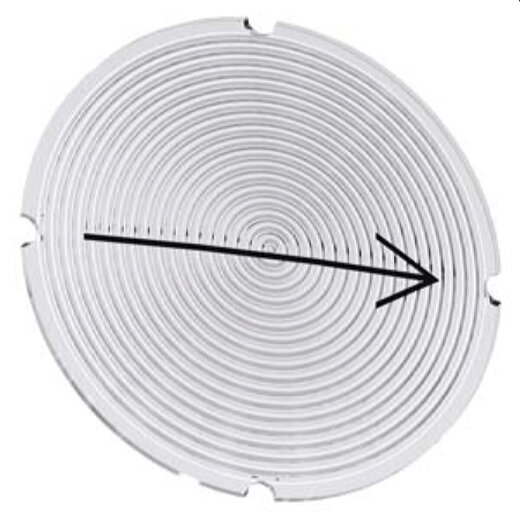 Siemens Einlegeschild rund milchig Symbol Pfeilrichtung rechts 3SU1900-0AB71-0QR0