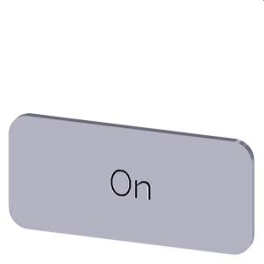 Siemens Bezeichnungsschild 12,5x27 On 3SU1900-0AC81-0DJ0