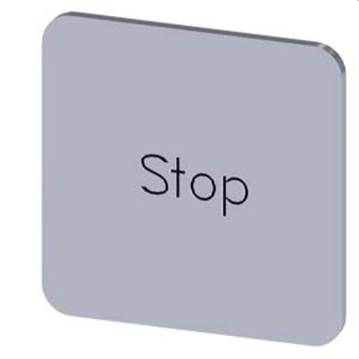 Siemens Bezeichnungsschild 22x22 Stop 3SU1900-0AF81-0DS0