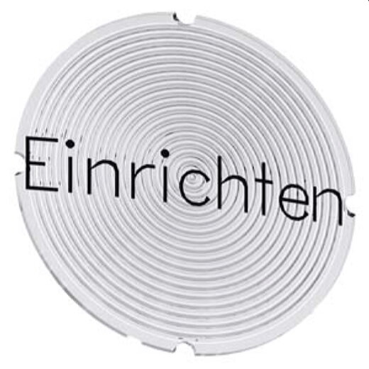 Siemens Einlegeschild rund milchig Symbol Einrichten 3SU1900-0AB71-0AR0