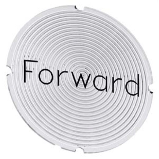 Siemens Einlegeschild rund milchig Symbol Forward 3SU1900-0AB71-0DN0