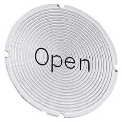 Siemens Einlegeschild rund milchig Symbol Open...