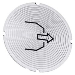 Siemens Einlegeschild rund milchig Symbol Blasen...