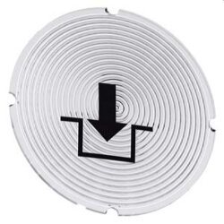 Siemens Einlegeschild rund milchig Symbol Verriegeln...