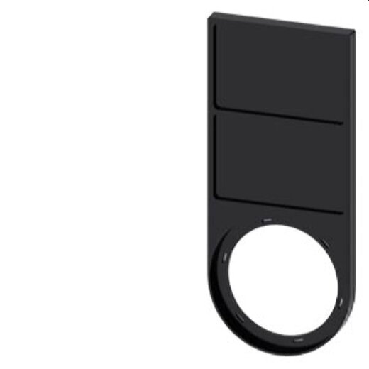 Siemens Schildträger flach schwarz 2 Schilder 17,5x27mm, 3SU1900-0BQ10-0AA0