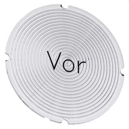 Siemens Einlegeschild rund milchig Symbol Vor 3SU1900-0AB71-0AF0