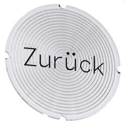 Siemens Einlegeschild rund milchig Symbol Zurück...