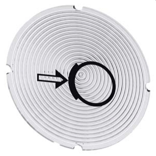 Siemens Einlegeschild rund milchig Symbol Bremsen 3SU1900-0AB71-0RH0