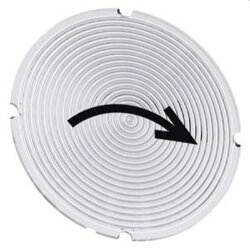 Siemens Einlegeschild rund milchig Symbol Drehbewegung...